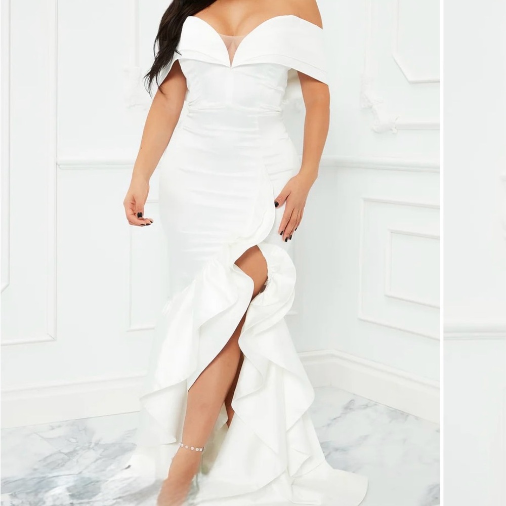 Elegant White Off-Shoulder Dress